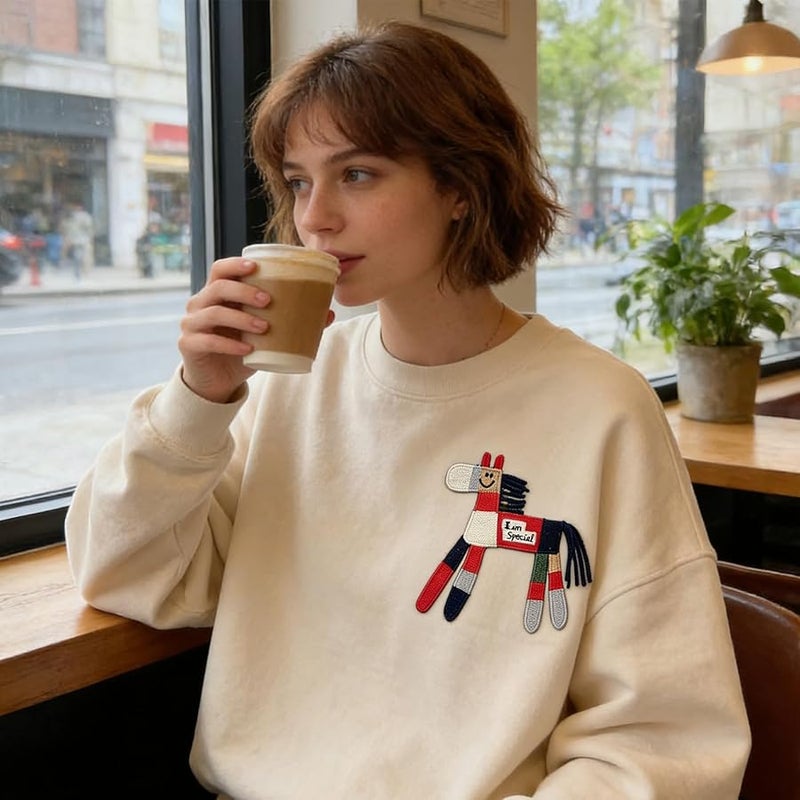 رقعة حديدية مطرزة على شكل حصان 14x14 سم تطريز للسترات والحقائب والجينز - Image 2